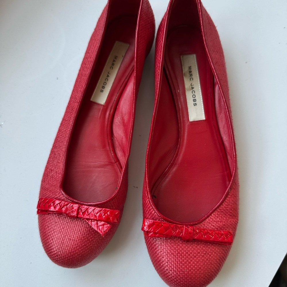Marc Jacobs Vibrant Red Flats